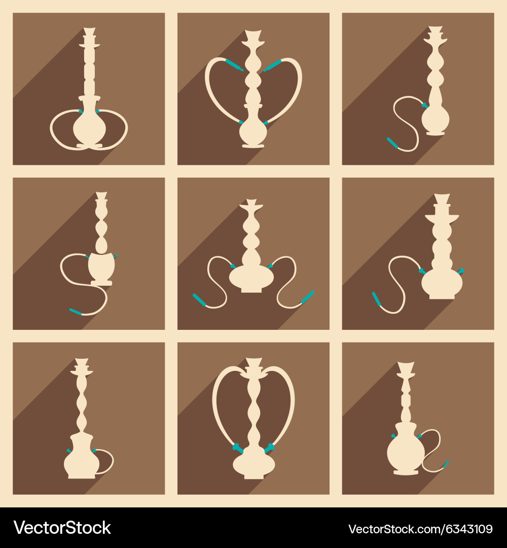 Flat with shadow concept and mobile application vector image