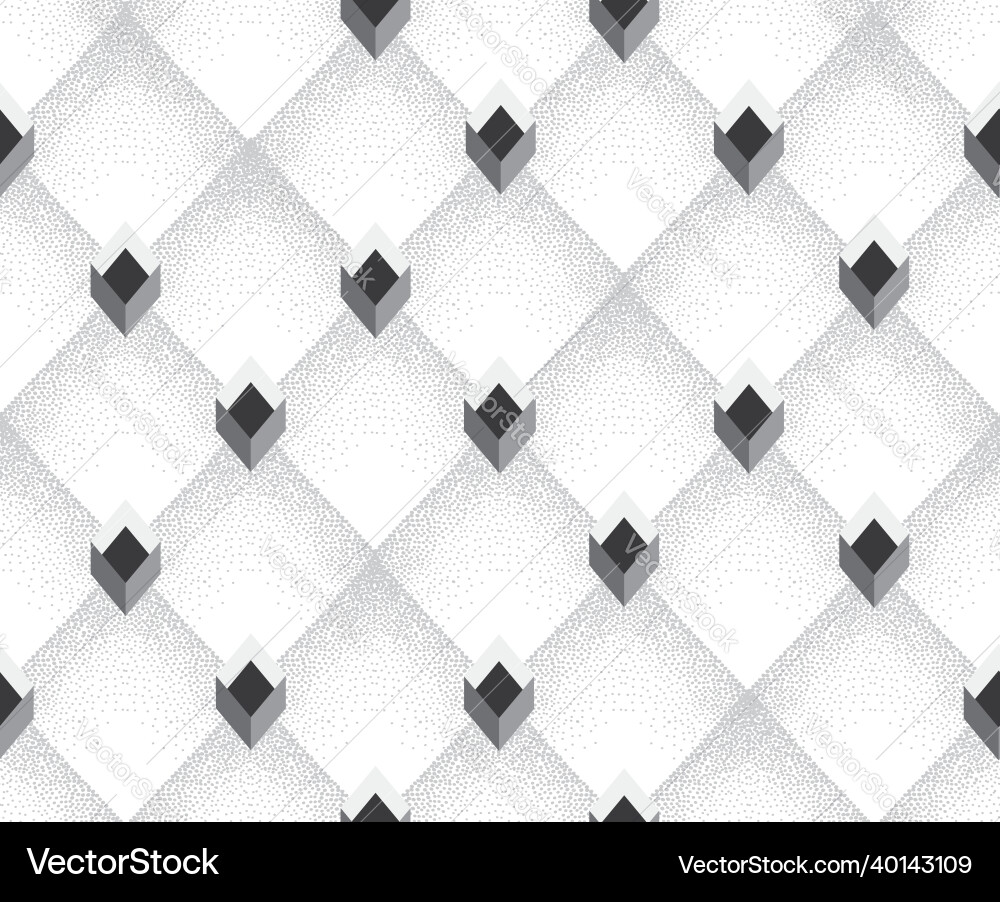 Geometric seamless pattern with three-dimensional Geometric seamless pattern with three-dimensional vector image