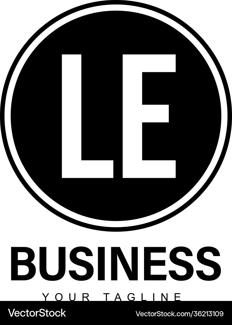Le initial a logo design with abstract style Vector Image