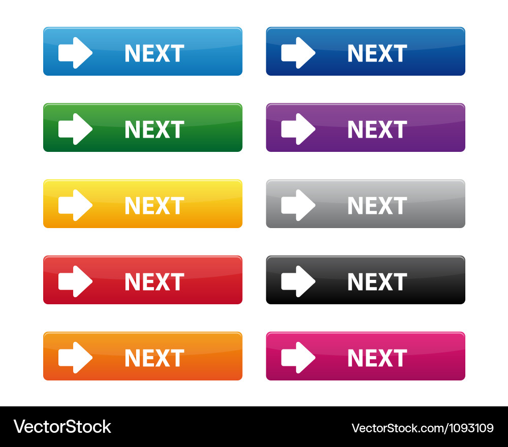 Next Buttons Collection vector image