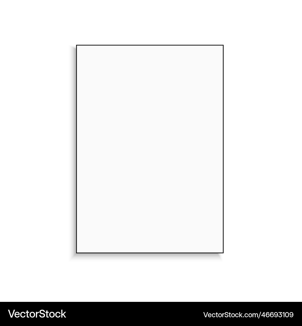 Realistic frame with minimalistic thin Vector Image