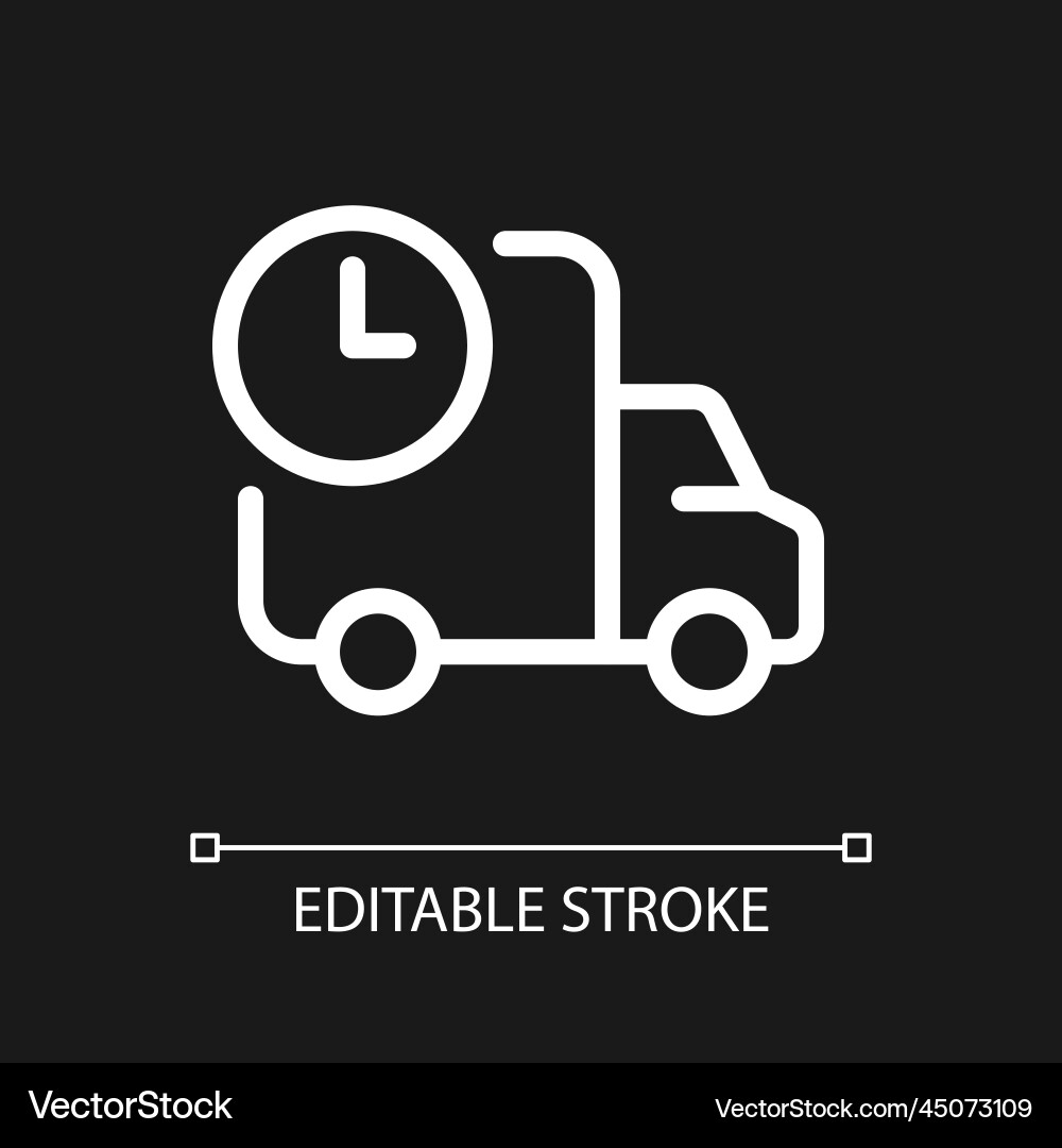 Schedule delivery pixel perfect white linear ui Schedule delivery pixel perfect white linear ui vector image