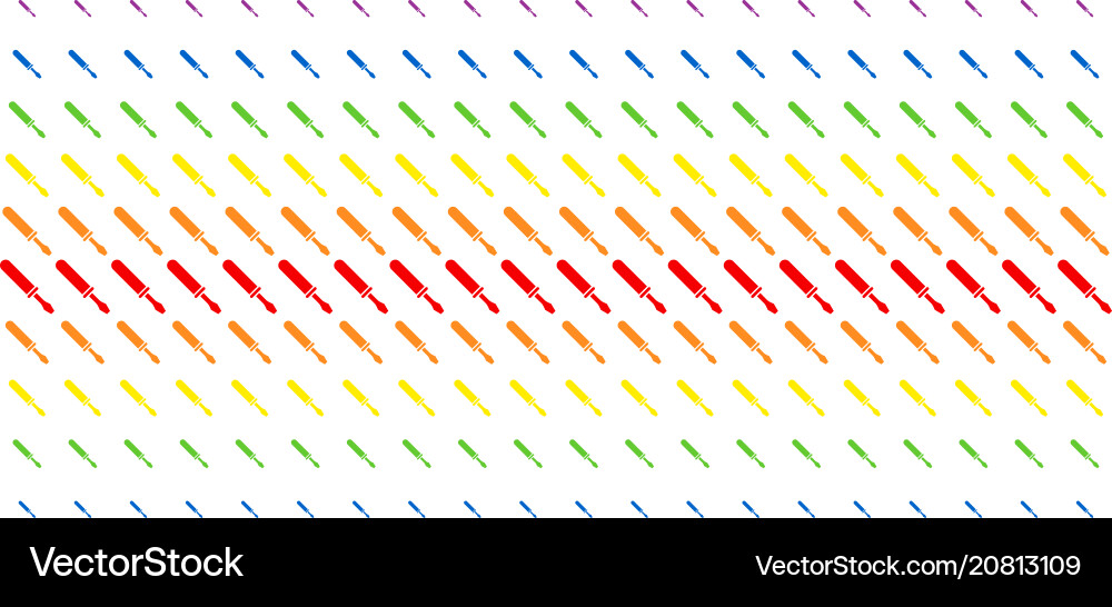 Screwdriver shape halftone spectral array Vector Image