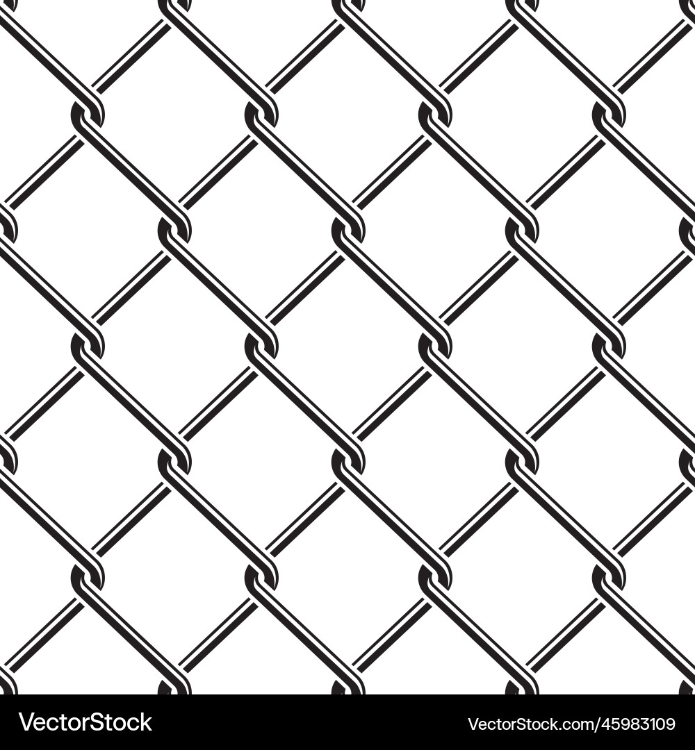 Seamless chain link fence pattern texture vector image