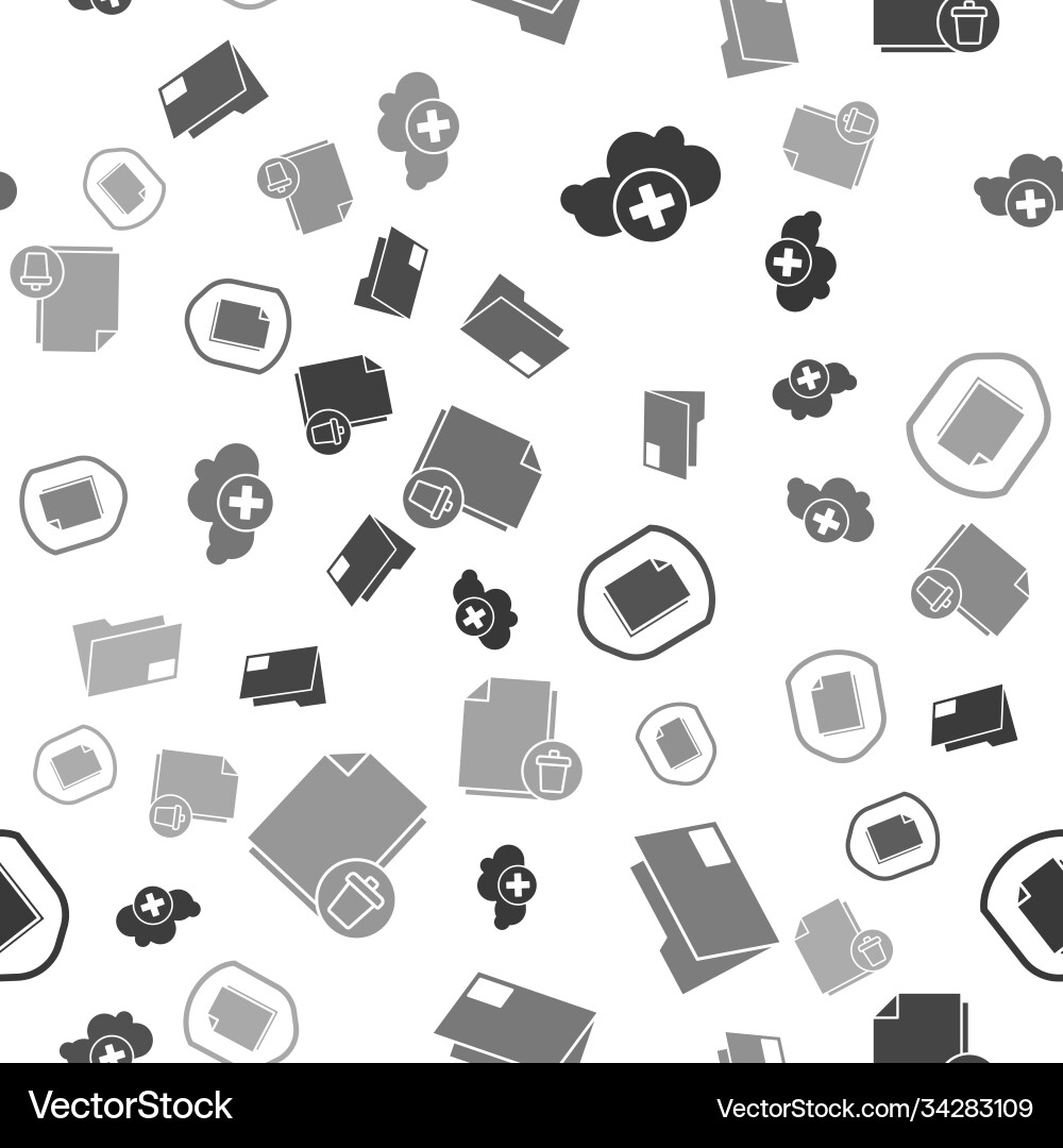 Set add cloud document folder Set add cloud document folder vector image