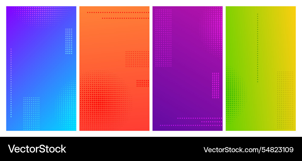Set of abstract gradient geometric backgrounds Set of abstract gradient geometric backgrounds vector image