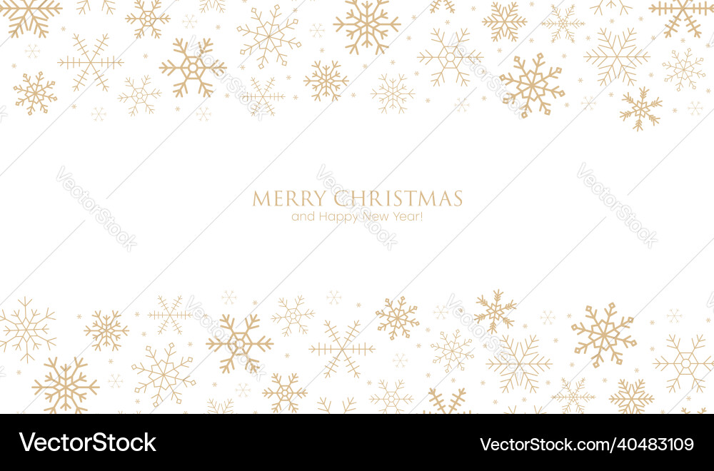 Snowflakes border background for christmas banner Snowflakes border background for christmas banner vector image