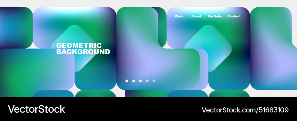 Square internet web page design template Vector Image