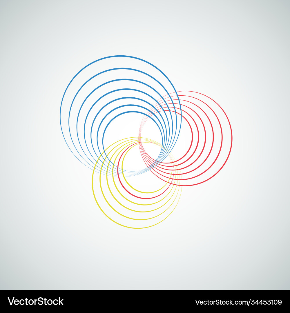 Template abstract three circles from Vector Image