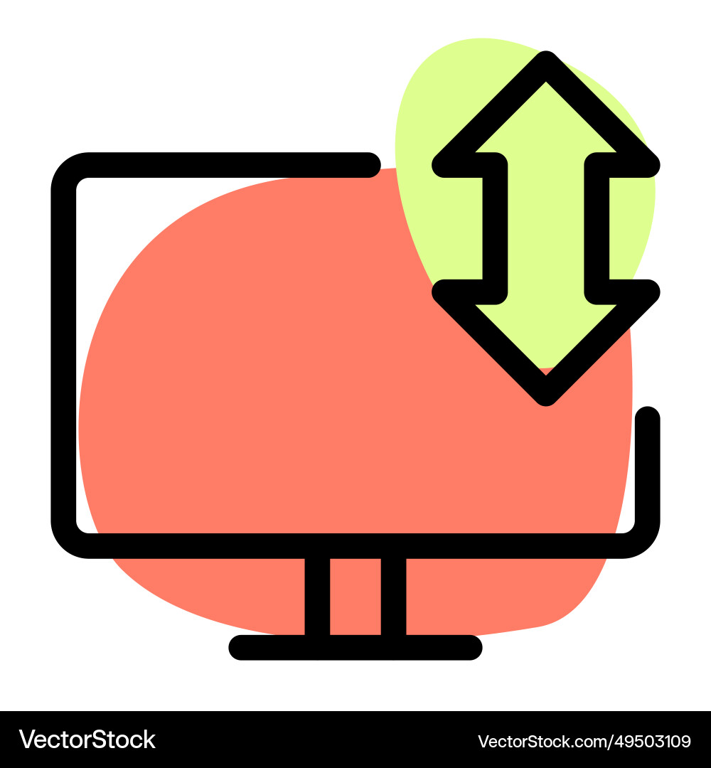 Transferring data between devices using a pc Vector Image