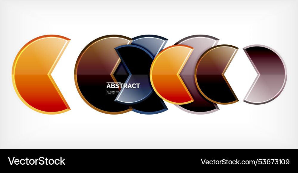 Trendy round shapes with triangular angle design Trendy round shapes with triangular angle design Vector Image