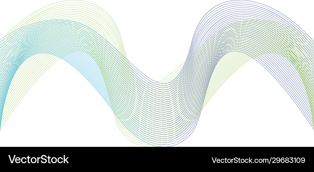 Waves line gradient design Vector Image