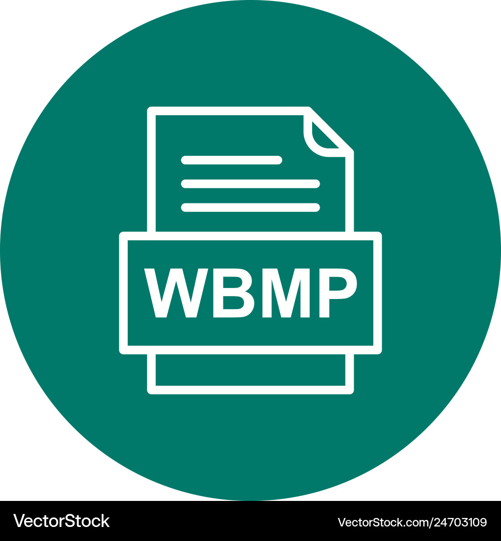 Wbmp file document icon Vector Image