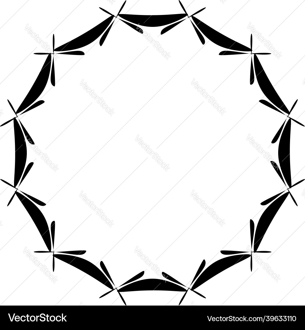 Abstract circular drawing amorphous nonfigurative Vector Image