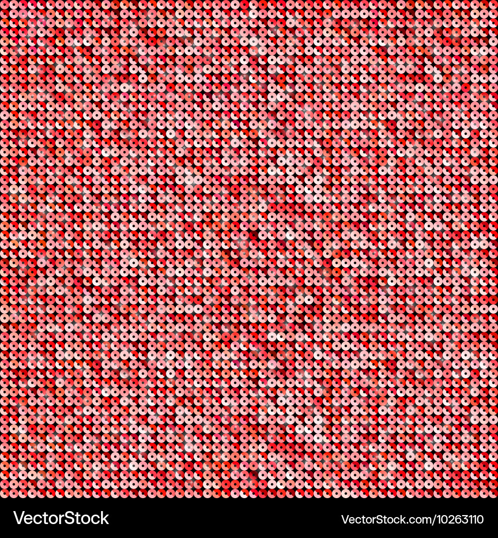 Background with shiny red sequins eps 10 vector image