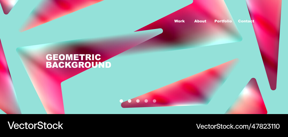 Bright colorful triangular shapes abstract Vector Image