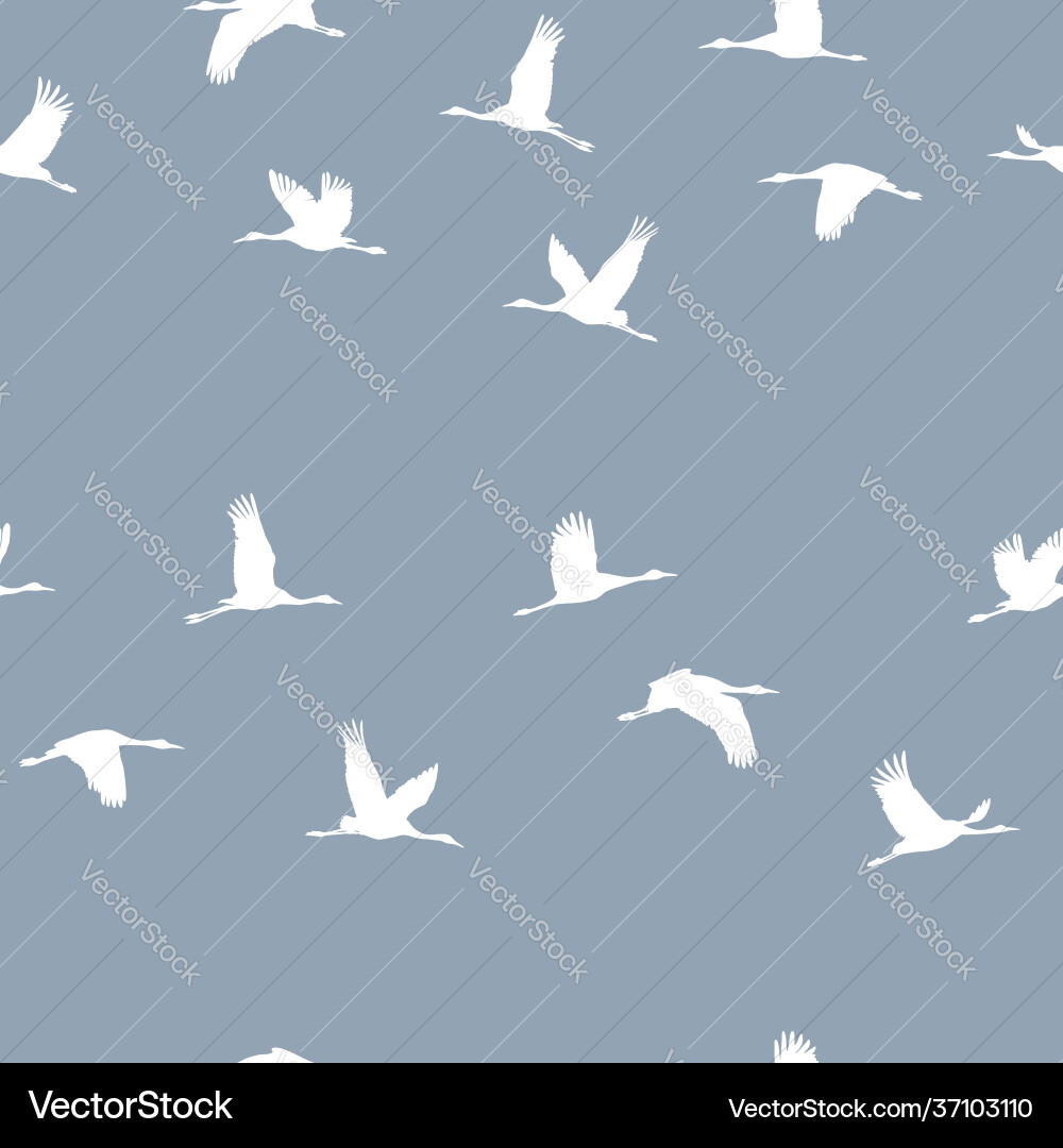 Cranes pattern Vector Image