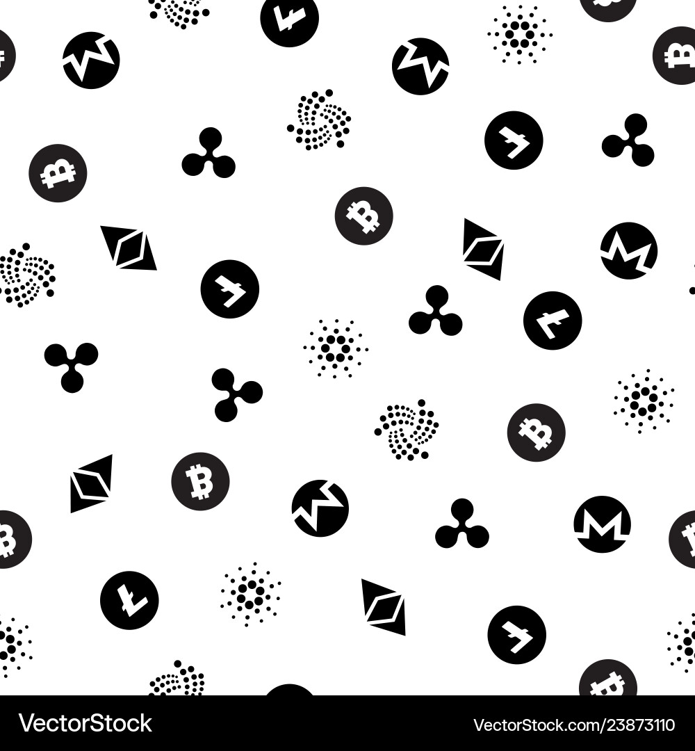 Cryptocurrency seamless pattern crypto currency – Royalty-Free Vector |  VectorStock