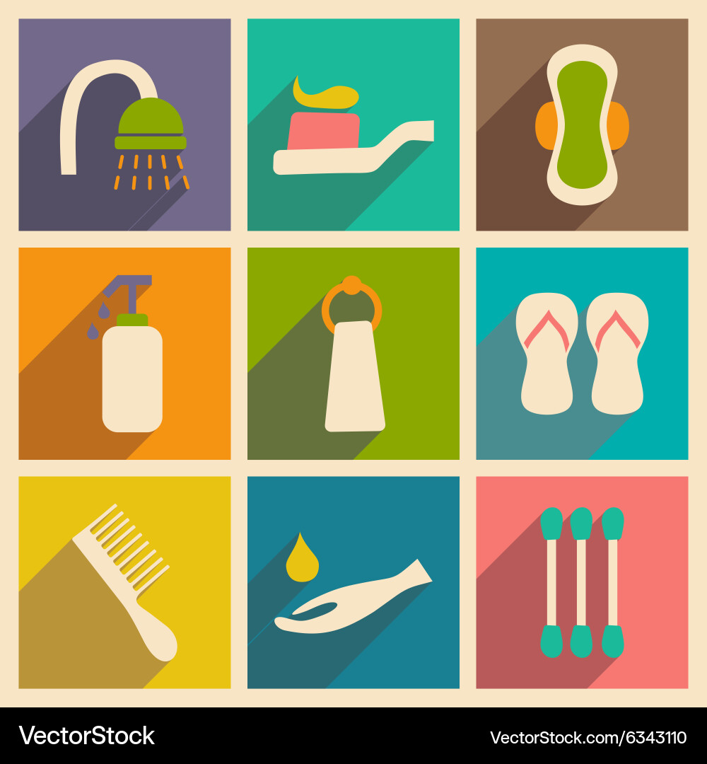 Flat with shadow concept and mobile application vector image
