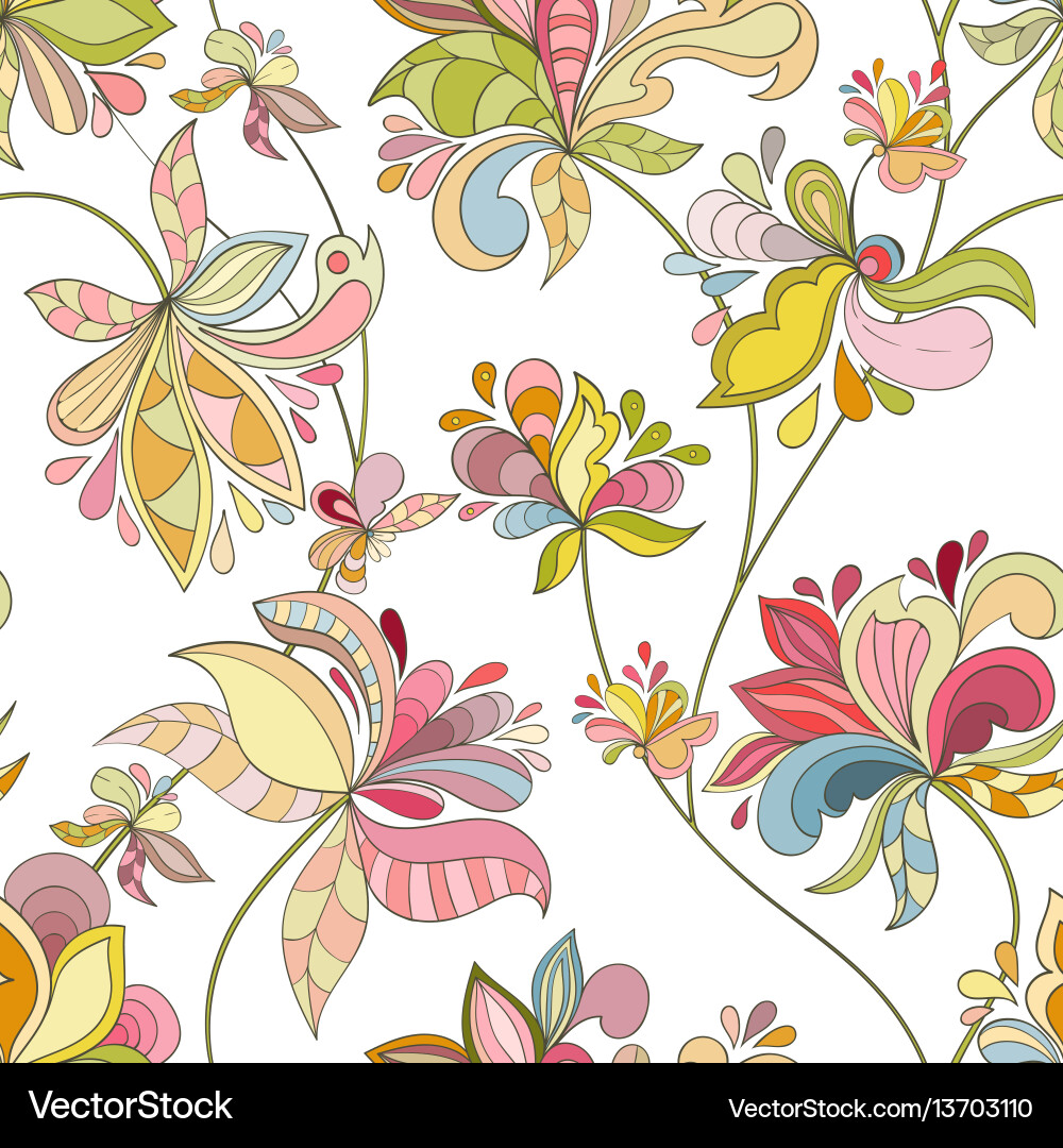 Floral Seamless Pattern vector image