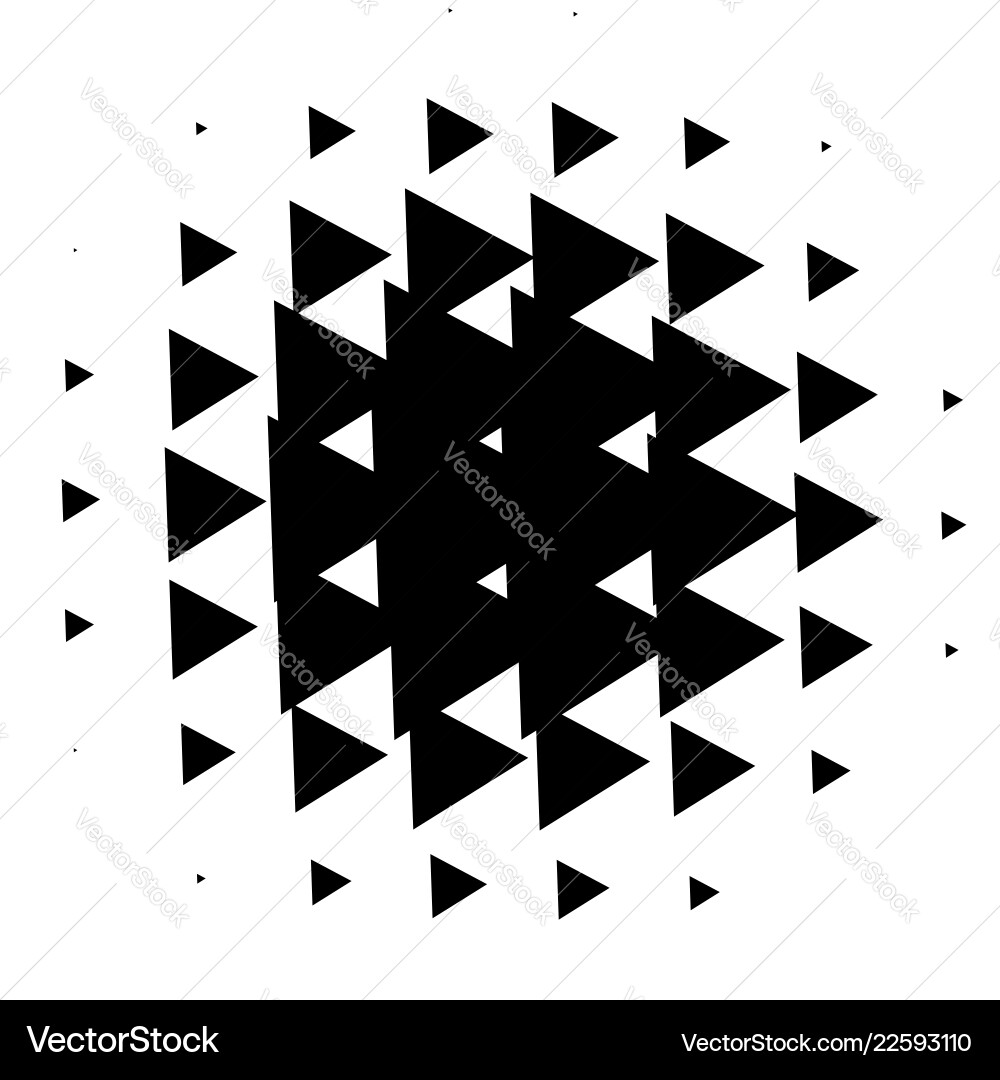Halftone element with square or triangle instead Halftone element with square or triangle instead vector image