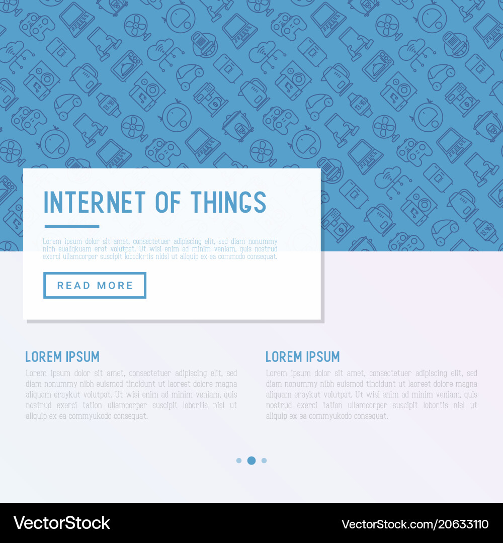 Internet of things concept with thin line icons Internet of things concept with thin line icons vector image