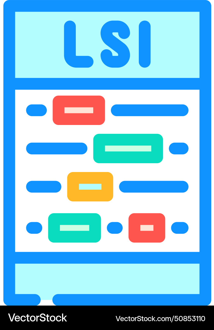 Latent semantic indexing lsi seo color icon vector image