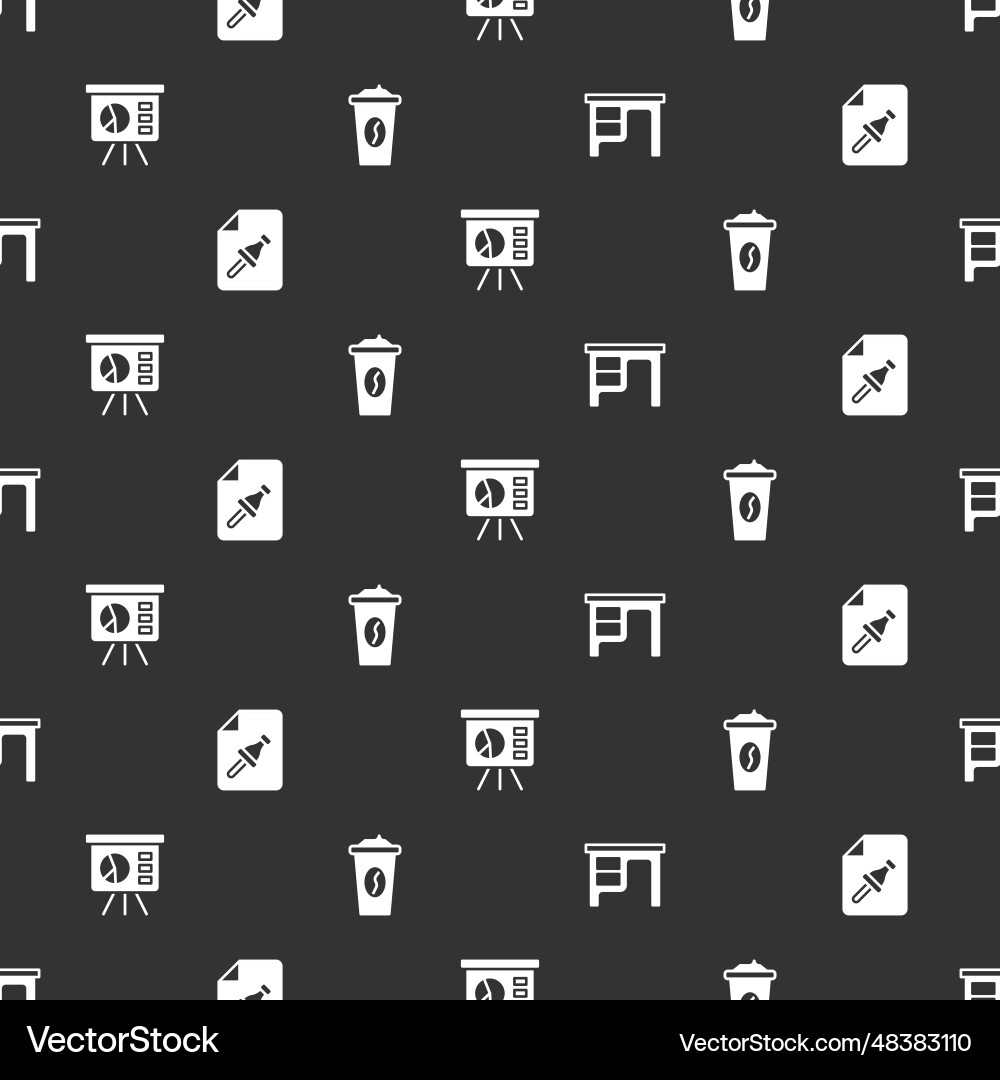 Set office desk note paper with push button board vector image
