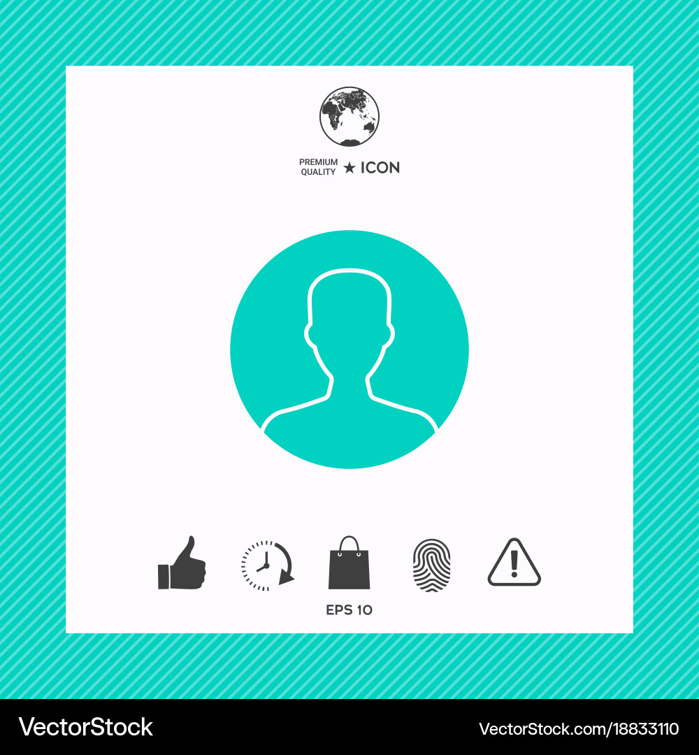 Symbol of user icon in circle profile Vector Image