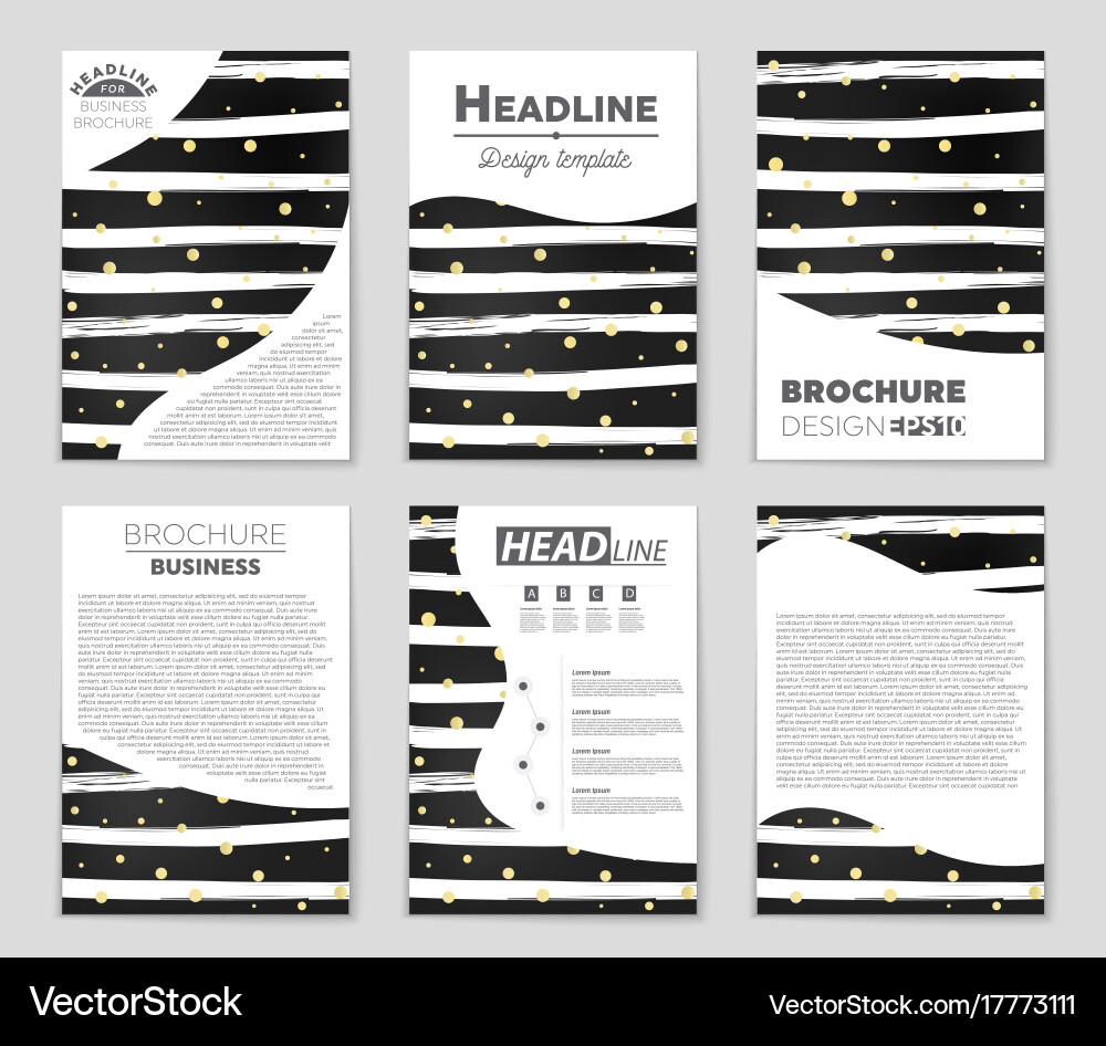 Abstract layout background set for art Vector Image