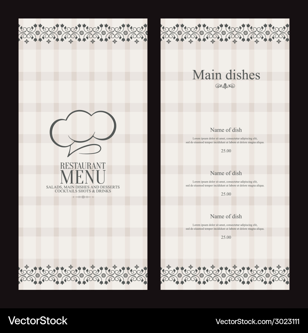 Abstract menu background with some special objects Vector Image