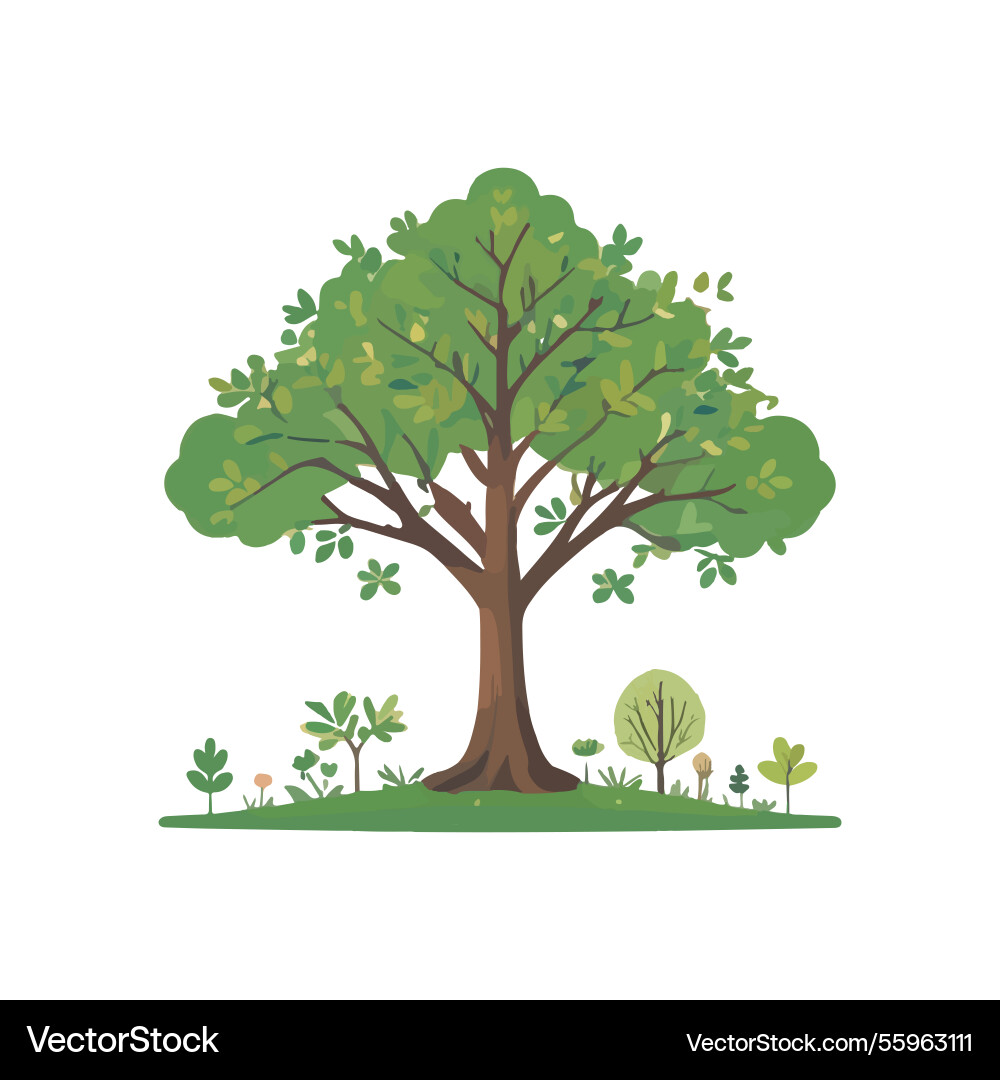 Ai-generated a large tree Ai-generated a large tree Vector Image