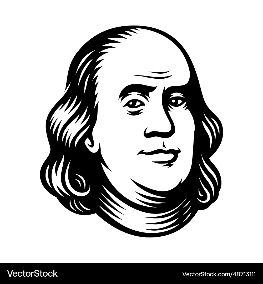 Benjamin franklin vector image