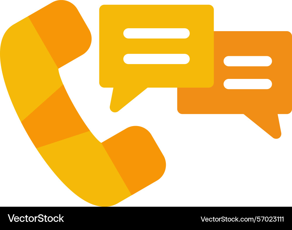 Call scripting flat style icon design vector image