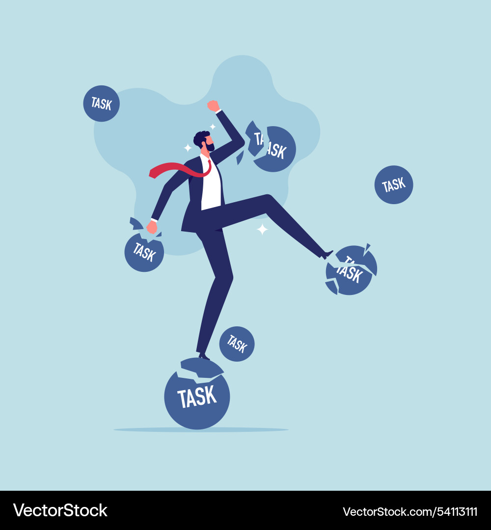 Concept of workflow efficiency and multitasking Concept of workflow efficiency and multitasking vector image