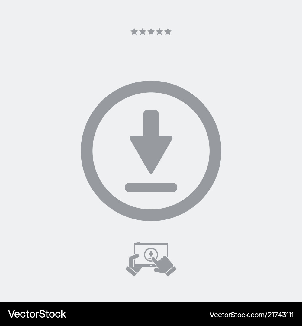 Downlad minimal web button Downlad minimal web button vector image