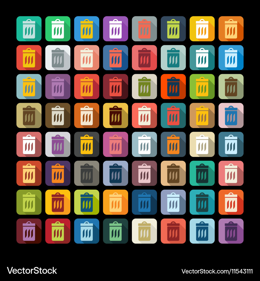 Flat design trash can Vector Image