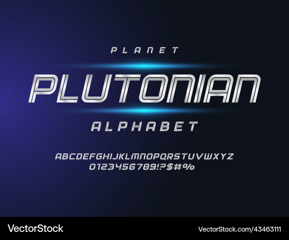 Futuristic font Vector Image
