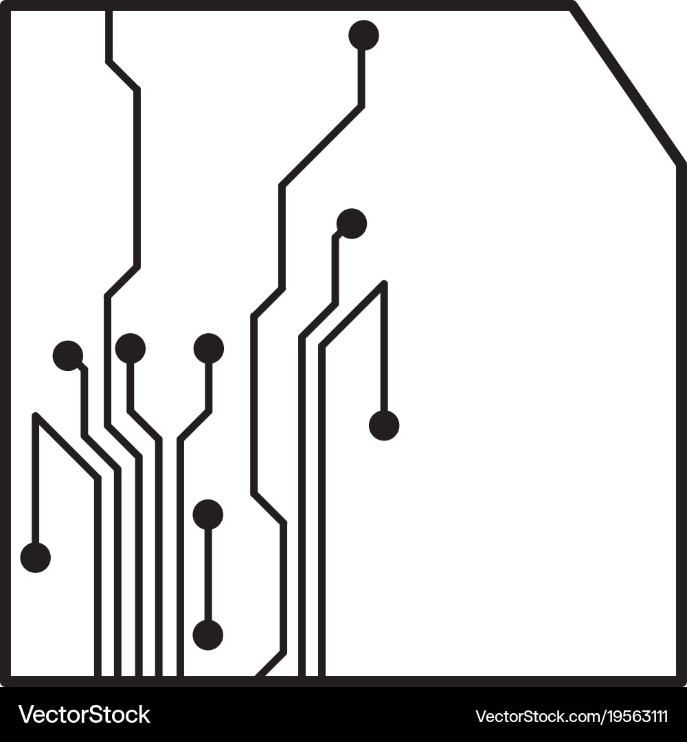 Isolated processor design Vector Image