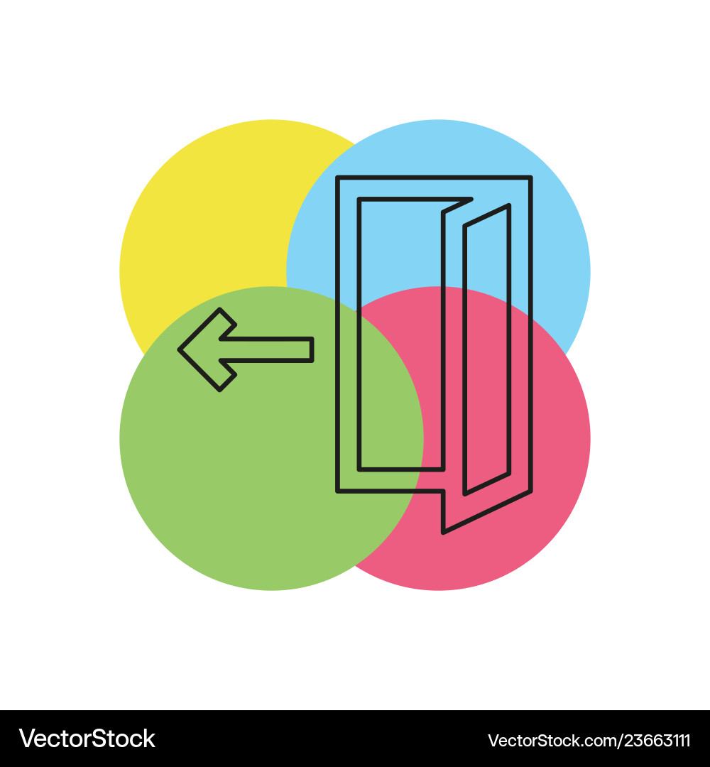 Logout icon - exit sign or register vector image