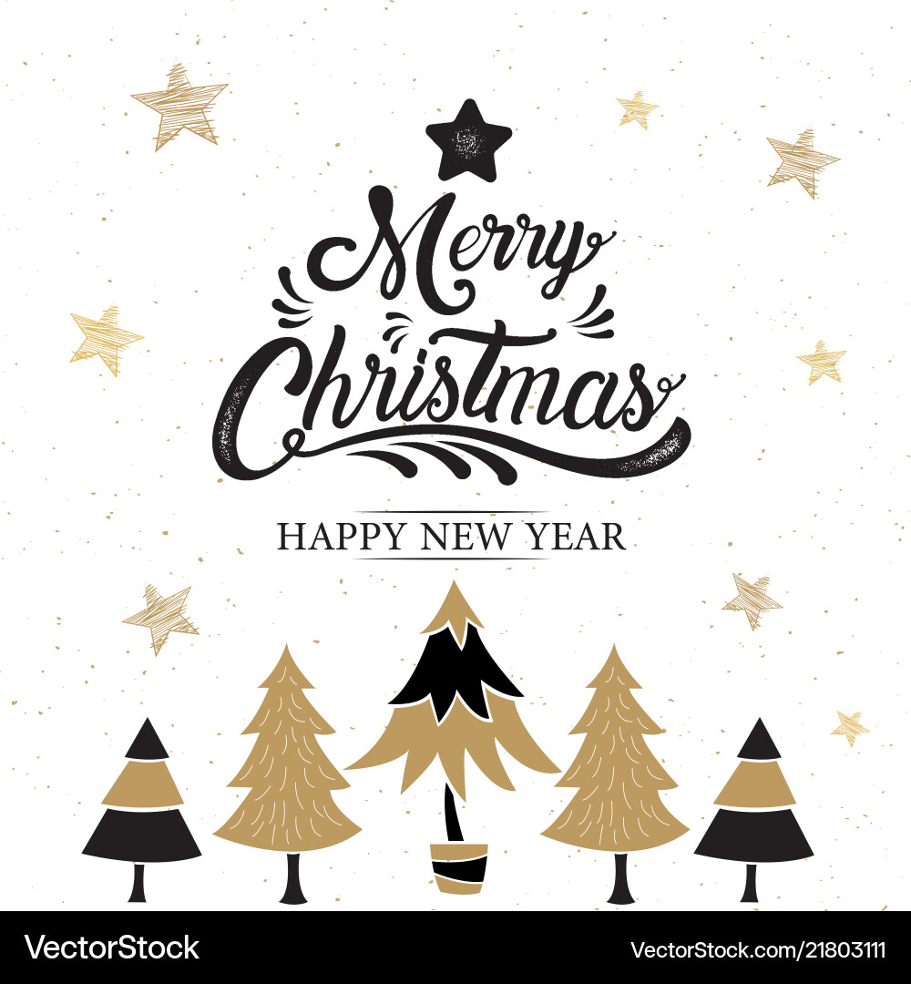 Merry Christmas \u0026 Happy New Year Logo – Royalty-Free Vector | VectorStock, image size:1000x1080