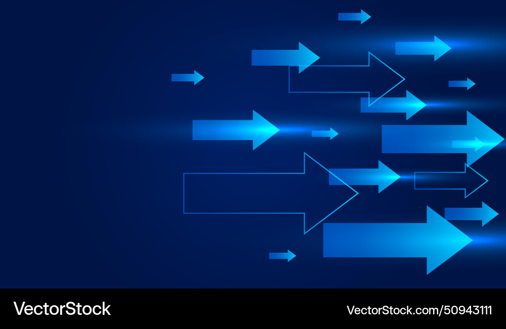 Moving forward arrow web backdrop for modern Vector Image