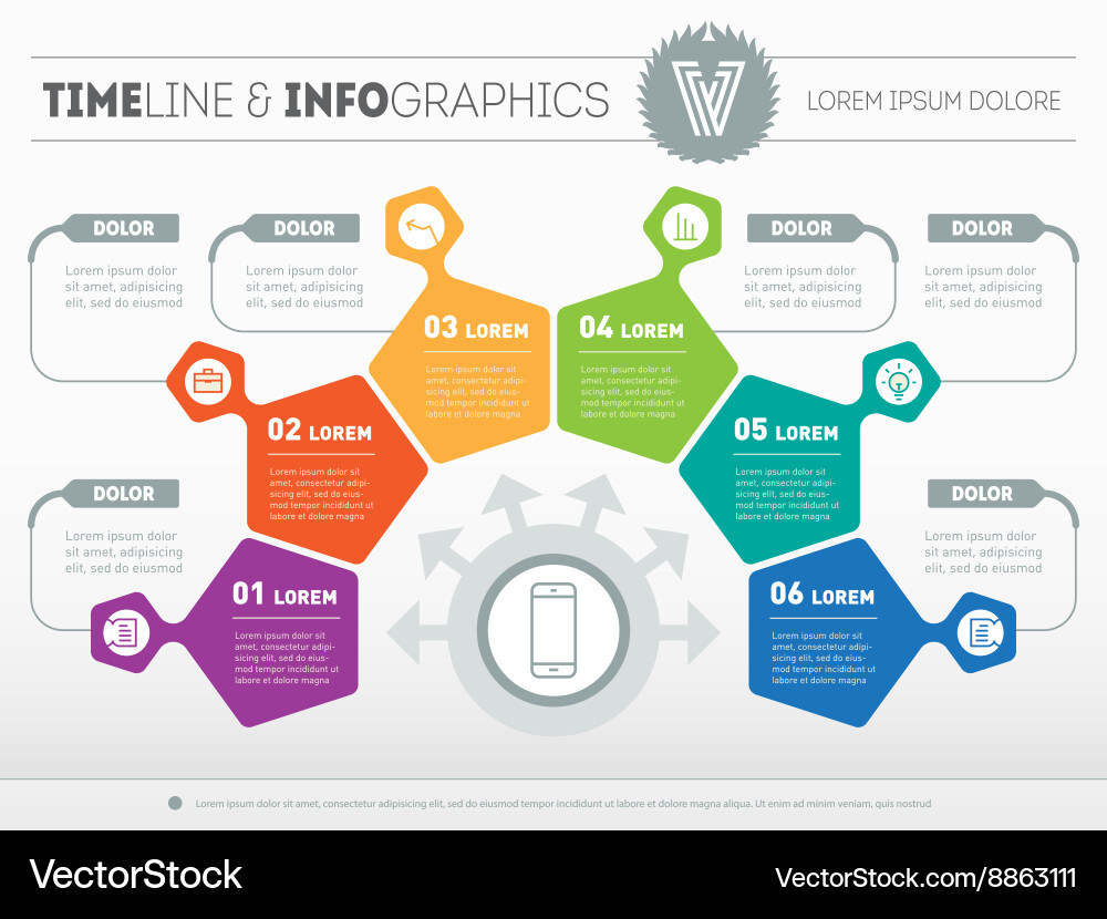 Part of the report with logo and icons set vector image