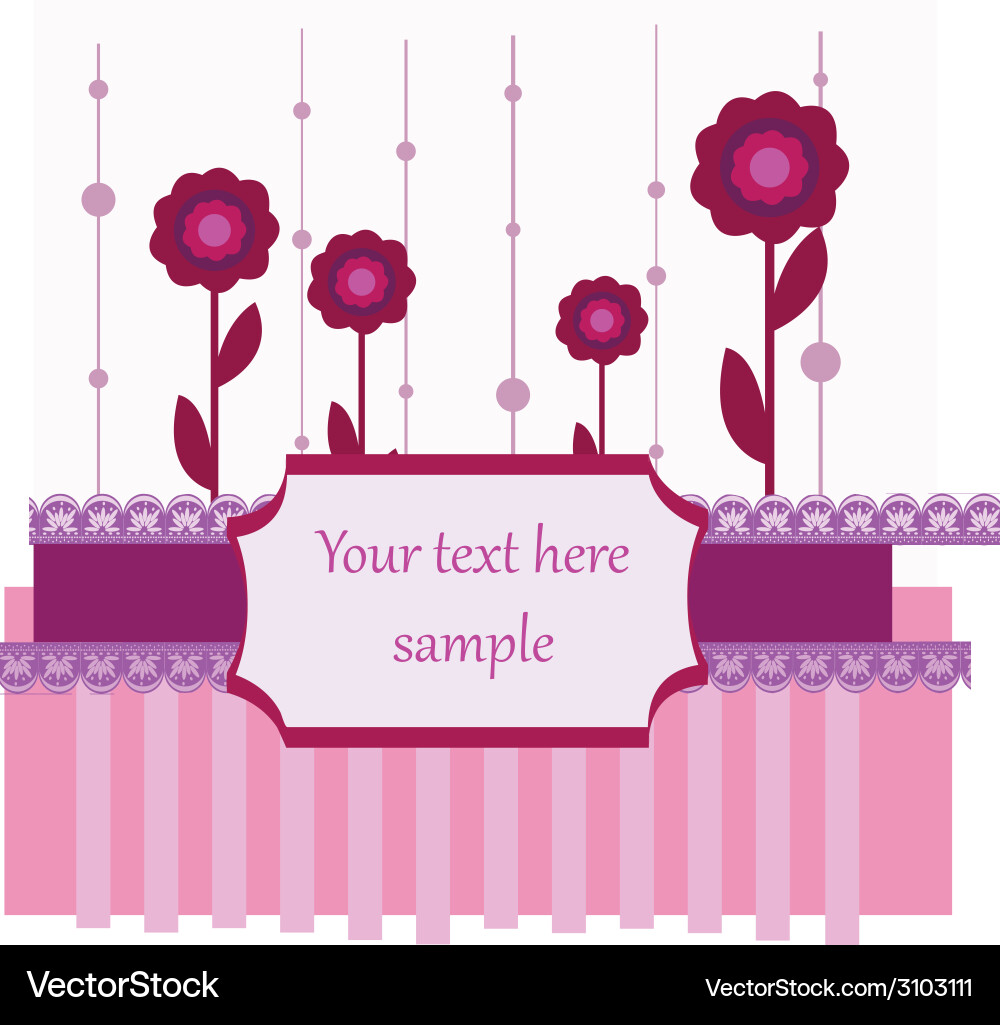 Pink card Royalty Free Vector Image - VectorStock