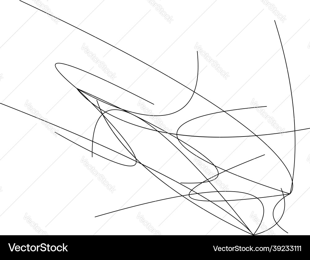 Random curvy squiggly tangled lines knot loop Vector Image