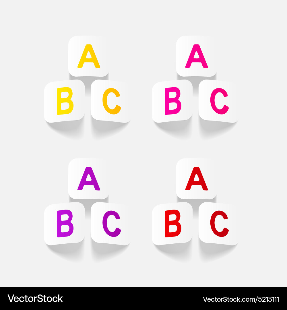Realistic design element toy cube vector image