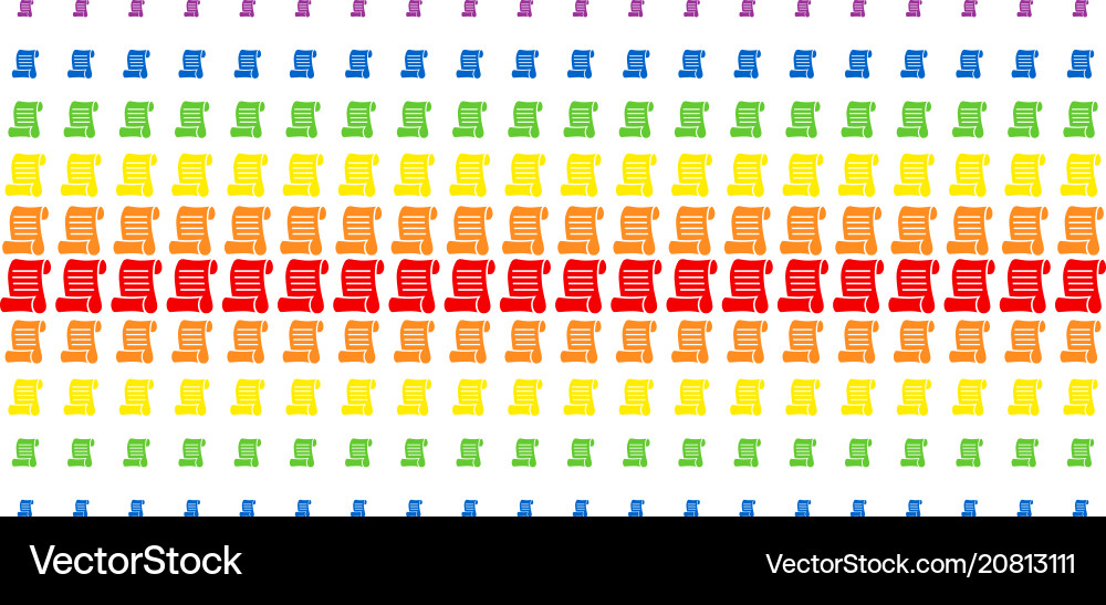 Script roll shape halftone spectral grid vector image