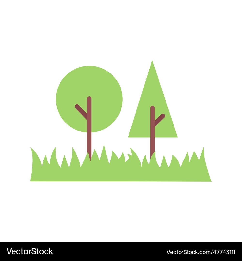 Shape tree on white background vector image