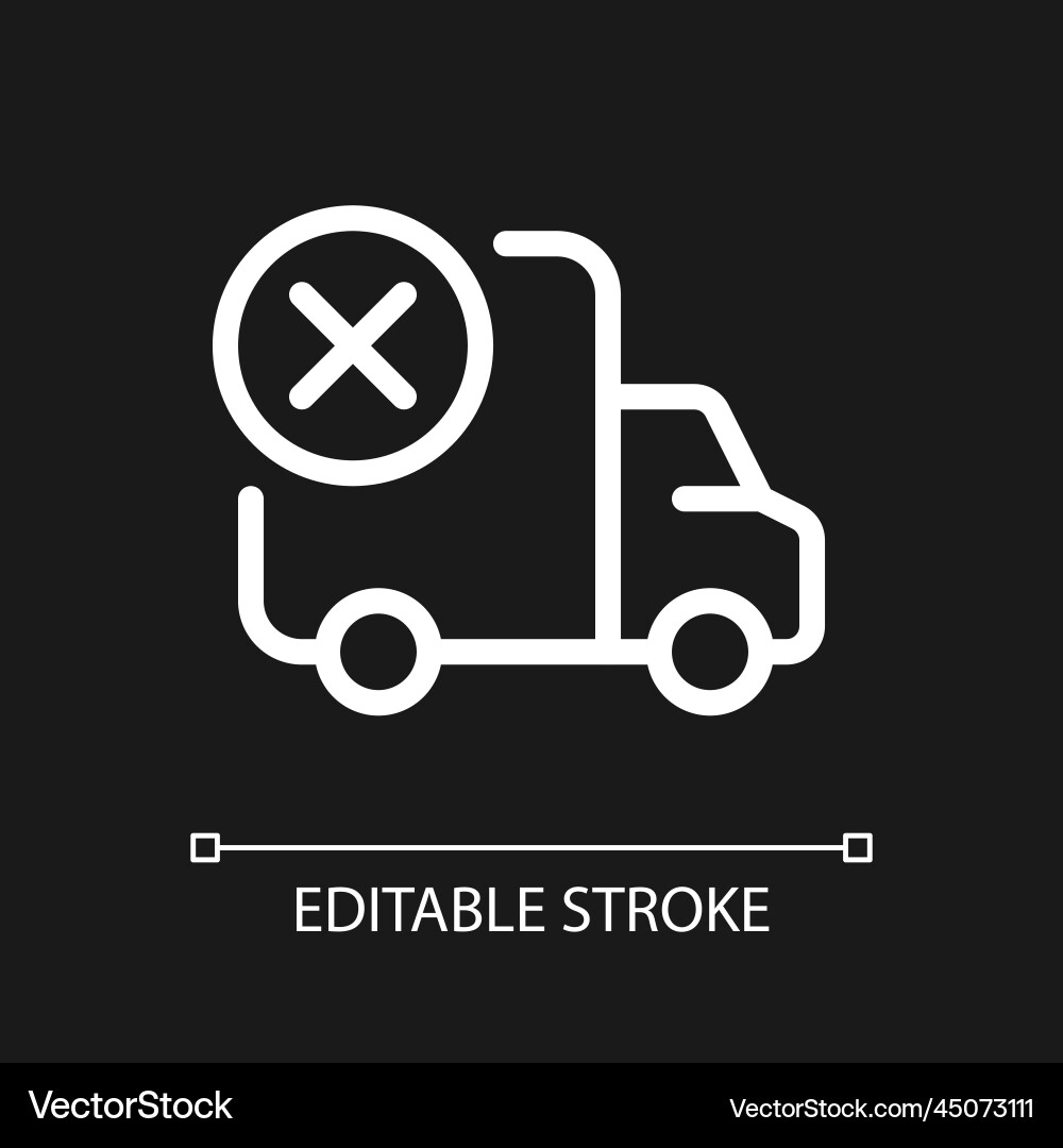 Shipment failed pixel perfect white linear ui Vector Image