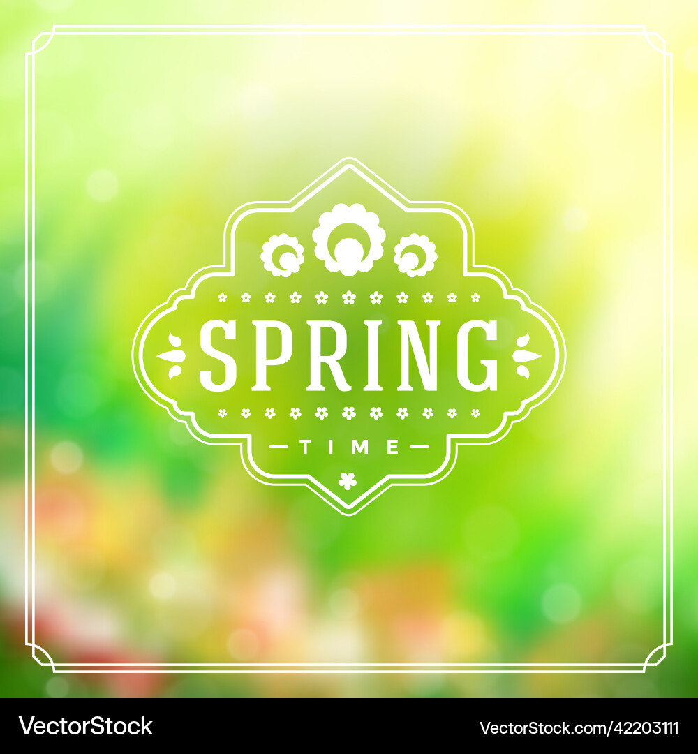 Spring badge typographic design greeting Spring badge typographic design greeting vector image